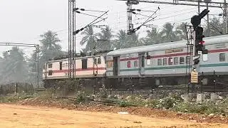 Janmabhoomi Express train crossing 