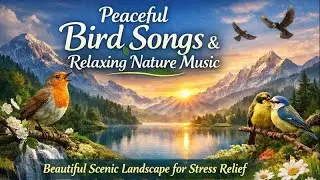 Relaxing Bird Sounds with Calm Nature Music 🍃 Scenic Views for Deep Relaxation, sleep, spa.