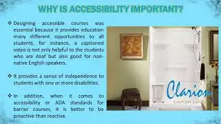 ADA Standards for Barriers Course Accessible e Learning Benefits for All Learners