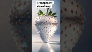 Transparent strawberry ASMR video