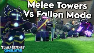 Melee Towers only Vs Fallen Mode | Tower Defense Simulator