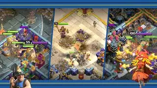 TH17 Queen Charge Mass Miner Attacks (Clash of Clans)