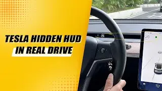 Tesla HIDDEN HUD in real drive? | New hidden hud display for tesla for model 3 & Y#teslaaccessories
