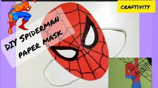 DIY SPIDERMAN PAPER MASK for kid's school activity / Book Character Day / Party