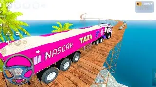 Big heavy Trolley Truck offRoad Drive Full Loaded Truck Driving Gameplay Bus Simulator indonesia