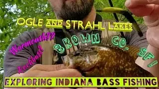 OGLE and STRAHL Lakes! (Brown Co. SF) - Exploring Indiana Bass Fishing