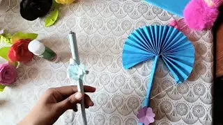 Unique wall Hanging Craft / DIY Paper Fan / Paper Craft Flower / Easy Paper Craft /