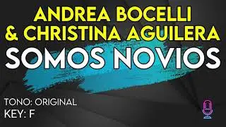 Andrea Bocelli & Christina Aguilera - Somos Novios - Karaoke Instrumental