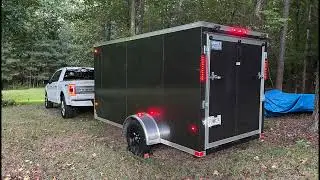 Overhead Air Conditioner Installation on Work Trailer