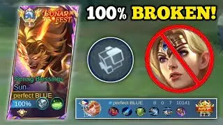 SEMI TANK SUN, NO COOLDOWN VS. FREYA! (100% broken!💀) SUN BEST BUILD -MLBB