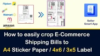 How to Crop E-commerce Bills to Sticker Label |Flipkart | Amazone | Etc... | English