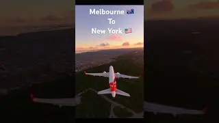 Melbourne 🇦🇺 to New York 🇺🇸❤️ Comment where you wanna go next? #msfs #planeaccident #planecrash