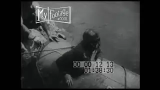 1955 Man Floats Down the Rapids of the Niagara Falls in a Barrel