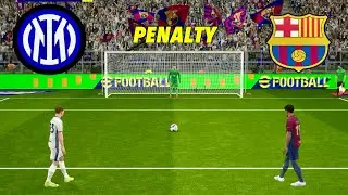 Серия пенальти между «Барселоной» и «Интером» | Матч FCB vs MIL | eFootball Gameplay
