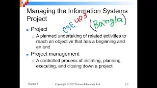 Managing Information Systems Projects | Project Management & Key Roles | CSE 403:Chapter 3 Overview