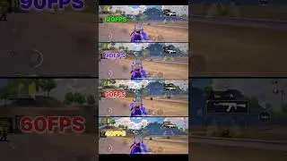 AKM in 120FPS vs 90FPS vs 60FPS vs 40FPS #bgmi #pubg #shorts