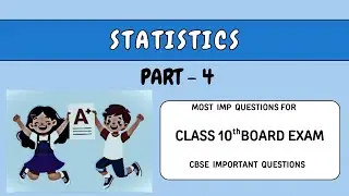 Statistics Class 10th Board Solved Papers II Part 4 II#maths #statistics