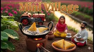 Miniature Village ASMR 🧸 | Tiny Samosa Cooking, Rain Sounds & Indian Life
