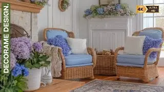 Blue Rustic Spring Decor & French Country Cottage Style | Repurposed DIY Home Makeover Ideas
