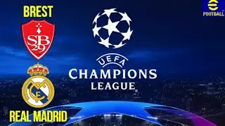Brest-Real Madrid. UEFA Champions League. eFootball 2025. Realistic Immersive Ultra Graphics.