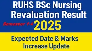 Ruhs bsc nursing semester revaluation result 2025 rechecking marks university exam #bscnursing2025 