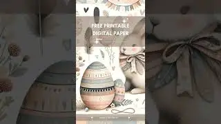 Free Printable Boho Easter Ephemera Digital Paper
