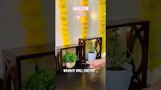 Amazon finds..🪴       #amazonfinds #woodenshelf #shortsfeed #shorts #festival #festivedecor #amazon