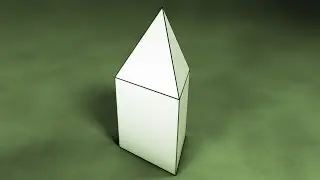Solid Shapes And Their Nets - Elongated Triangular Pyramid / Удлинённая треугольная пирамида (J7)