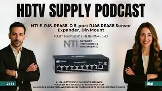 NTI E-RJ8-RS485-D 8-port RJ45 RS485 Sensor Expander, Din Mount