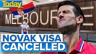 Novak Djokovic's visa cancelled at Melbourne Airport ahead of Australian Open | Today Show Australia
