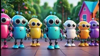 Ten Little Robots Learn ABC | Fun Alphabet Nursery Rhyme for Kids