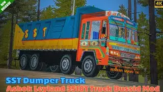 Heavy Duty SST Gujarat Ashok Leyland 3518 Dumper Truck Mod Download Bus Simulator Indonesia