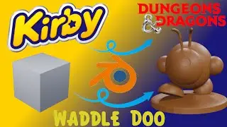Blender to DND Miniature:  Waddle Doo from Kirby Speed Sculpt