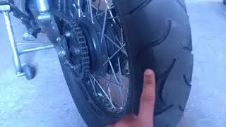 Pneu 130 na Titan 😱.. será que dá certo...🤔🤔