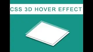 CSS 3D Hover Glass Effect | Transform Glass into paper using CSS