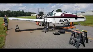 V-Tail M35 Bonanza Load on Trailer after Gear-up Landing