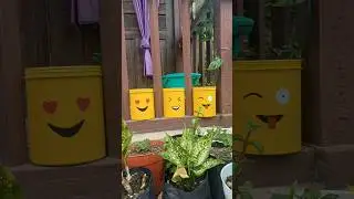 Diy emoji planter #shortvideo #reuseidea #diycrafts #gardener #youtubeshorts