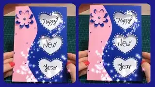 Beautiful Homemade Happy New Year 2020 Card Idea / Diy Greeting Cards For New Year | Hafsa Queen
