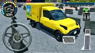 👉 Delivery Truck Driving Simulator Gameplay Yellow Delivery Van Hard Parking Challenge 🚚🔥