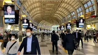 【4K】Tokyo Evening Walk - Shinagawa, 2020