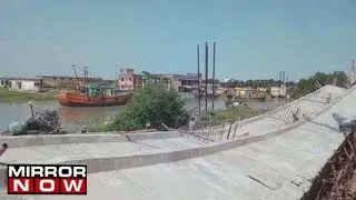 Under construction bridge collapses in Kakdwip, West Bengal
