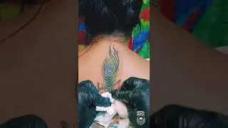CLASSIC TATTOO || PEACOCK FEATHER TATTOO || COLOUR TATTOO || BACK SHOULDER TATTOO || ARTIST - BIJOY✨