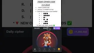 Today Cipher code | hamster Kombat Cipher Code 3 August #hamsterkombat