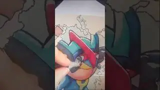 Pokemon - dibujando a Greninja con manchas! #arte #pokemon #fanart #dibujos #greninja #print