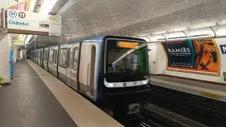 M&eacute;tro ligne 11: Circulation du m&eacute;tro MP 59 avant le d&eacute;part &agrave; la retraite et la nouvelle MP 14 cc