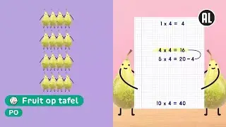 De tafel van vier | groep 3-5 | Fruit op tafel | Schooltv