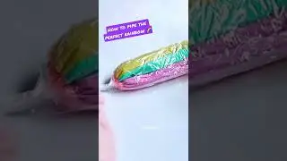 Easy trick to pipe the perfect rainbow 🌈 ~ Piping Tip Ateco 888