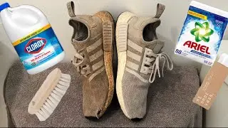Чистка моих старых и грязных adidas NMD дома! *Усиленное отбеливание*