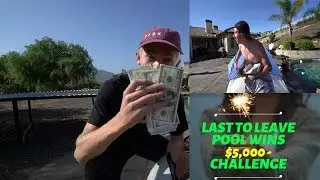 Last To Leave Pool Wins $5,000   Challenge