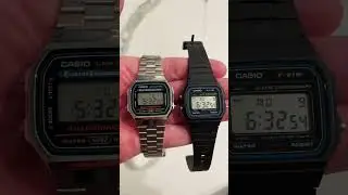 Can&rsquo;t decide?! Casio A-168 and F-91W side by side comparison! #shorts #watches #trending